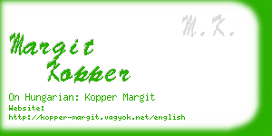 margit kopper business card